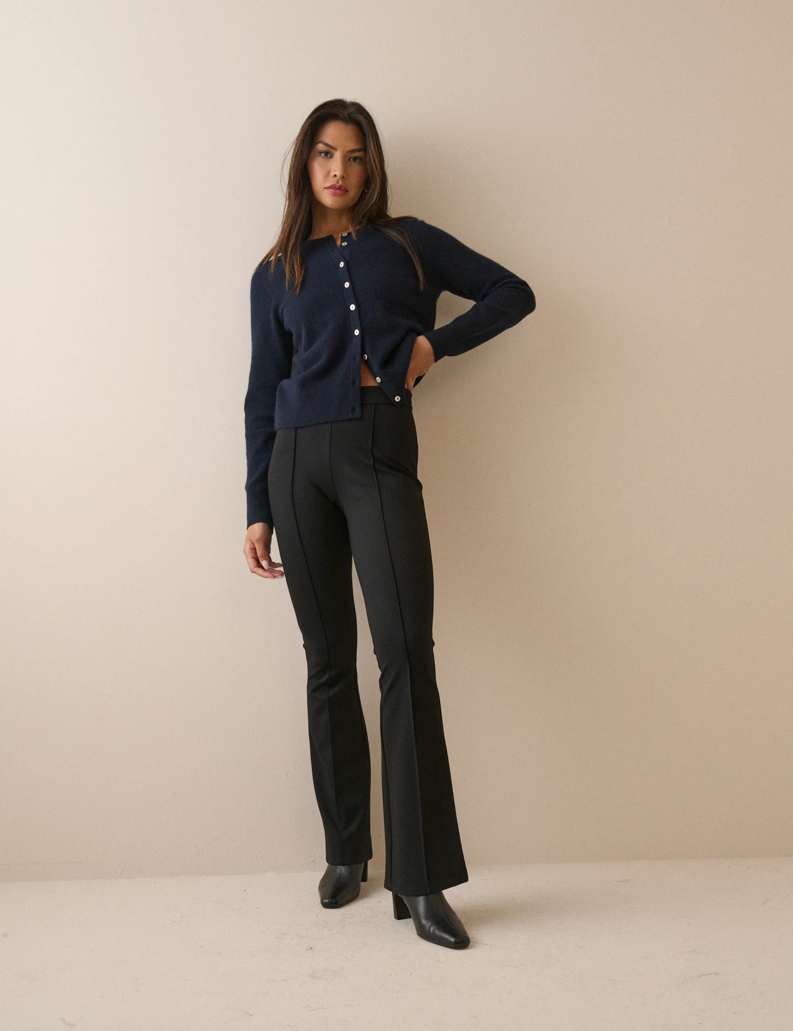 Ponte trousers used to check sale value, return risk, and alteration exposure