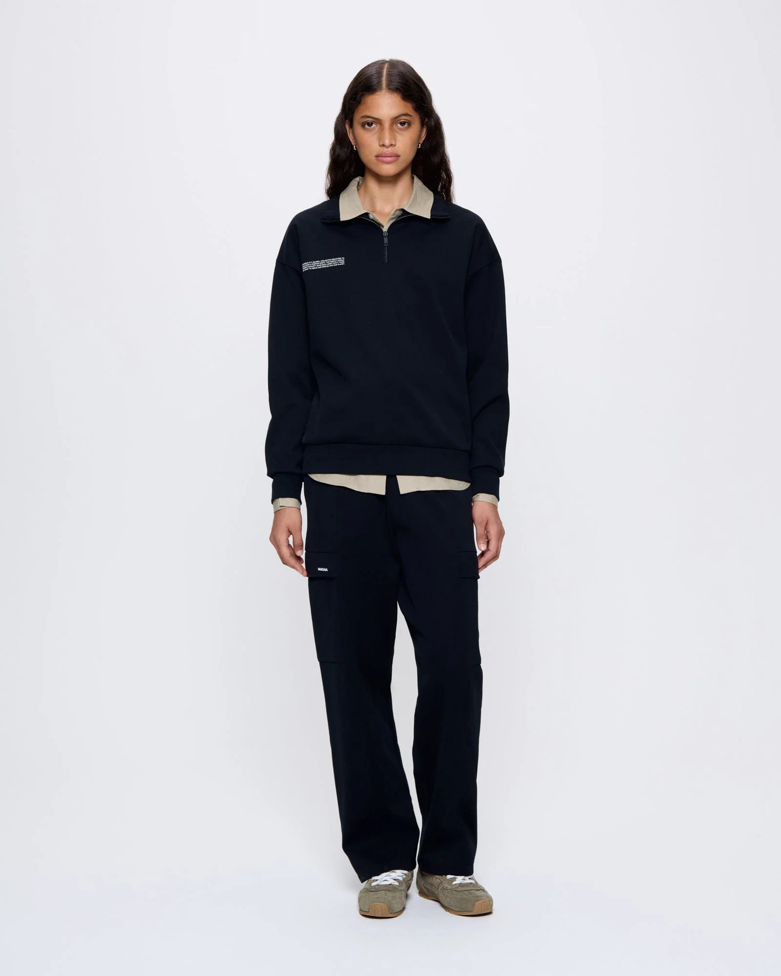 PANGAIA cargo trousers used to compare premium basics beyond T-shirts