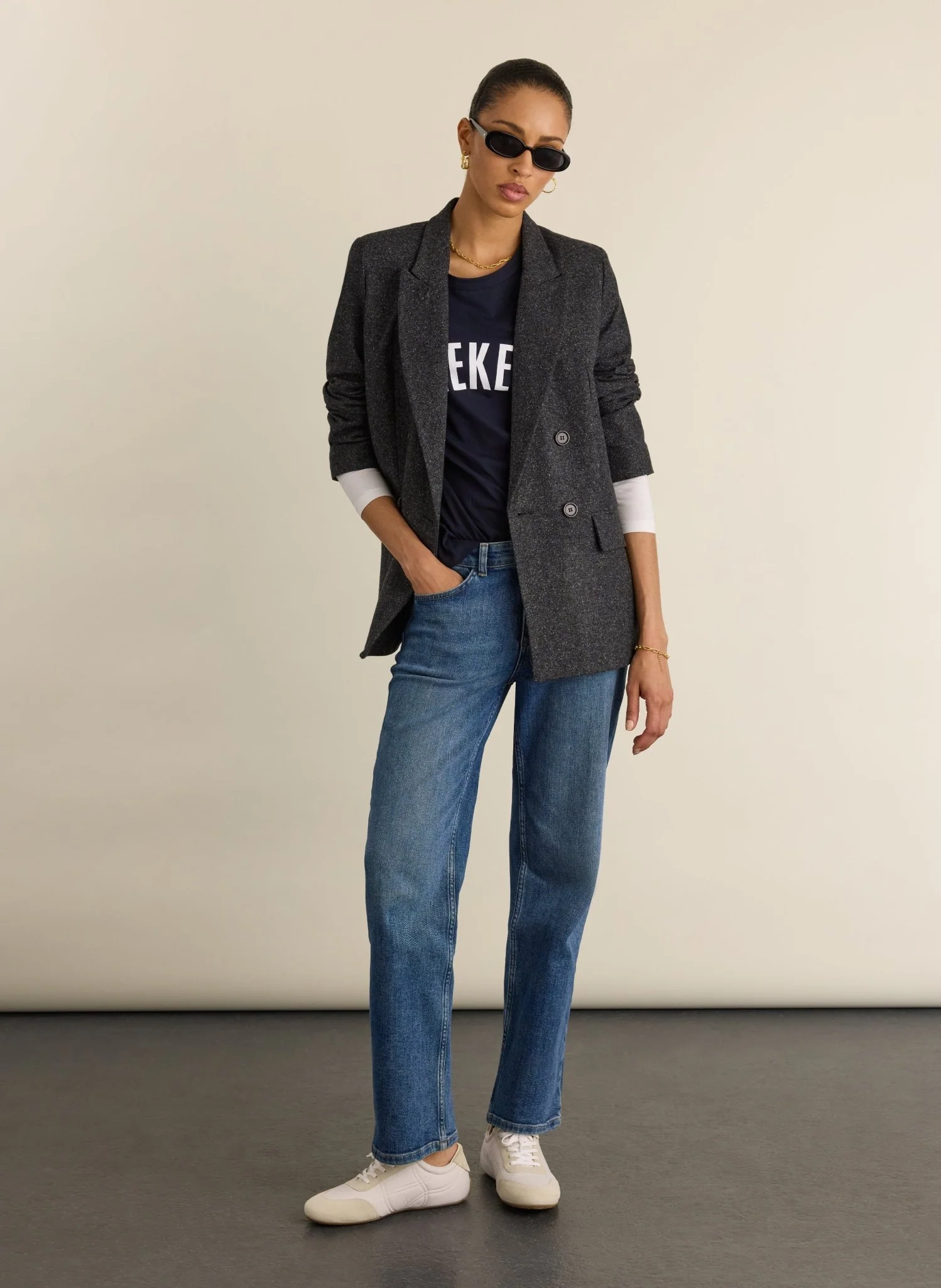Baukjen wool blend blazer used to compare premium soft tailoring recovery